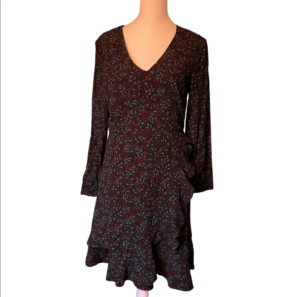 Draper James Winterberry Flutter Dress, 6, Navy